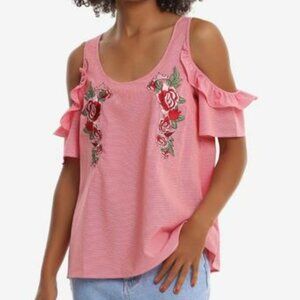 Disney Princess red shoulder cut out top